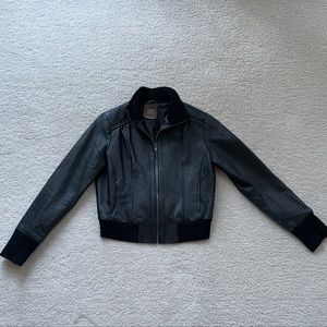 Vintage Genuine Leather Bomber Jacket